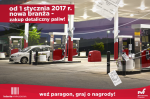 Stacja benzynowa na której jest widoczny jeden samochód oraz napis: od 1 stycznia 2017 r nowa branża - zakup detaliczny paliw