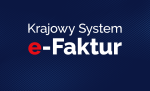 Napis Krajowy System eFaktur na granatowym tle