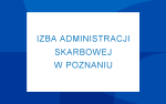 Grafika z napisem Izba Administracji Skarbowej w Poznaniu