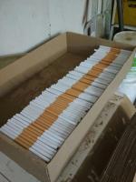 Zabezpieczone papierosy w kartonie