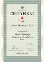 Certyfikat dla Urzędu Skarbowego w Kole