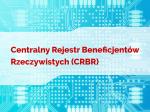 Grafika w postaci układu scalonego z napisem Centralny Rejestr Beneficjentów Rzeczywistych (CRBR)